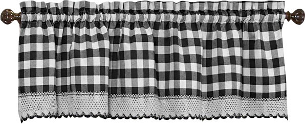 Cantonnière 58 "Haylee, Noir / blanc
