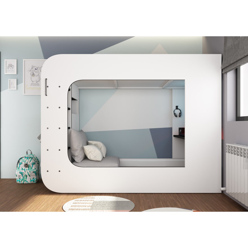 Marley Bunk Bed, European Single (90 x 200 cm), White/Grey