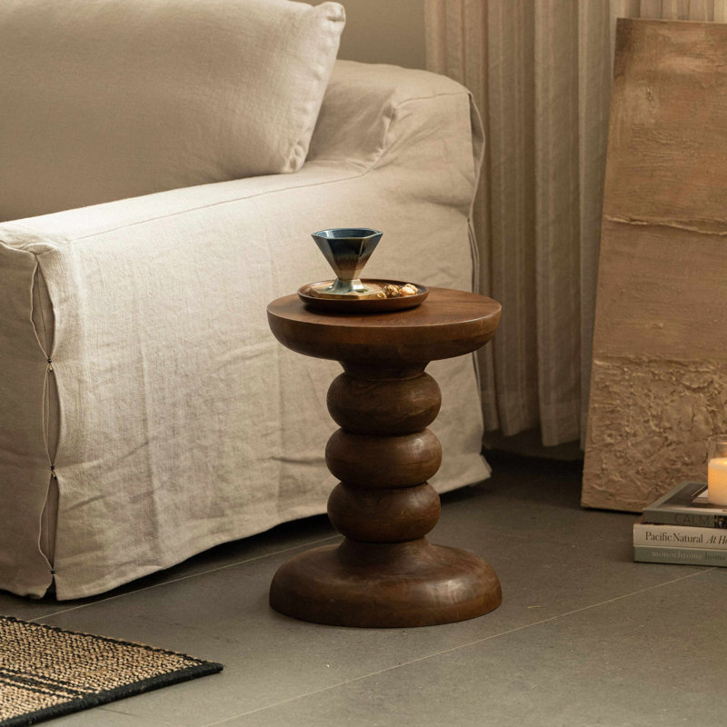 13.8" Solid Wood End Table