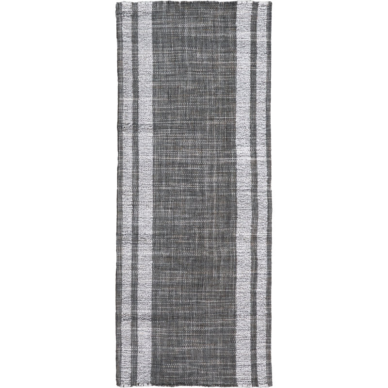 Striped Recycled P.E.T Hand Loomed Indoor / Outdoor Area Rug, Runner