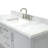 55'' Single Bathroom Vanity with Carrara Marble Top-55794950