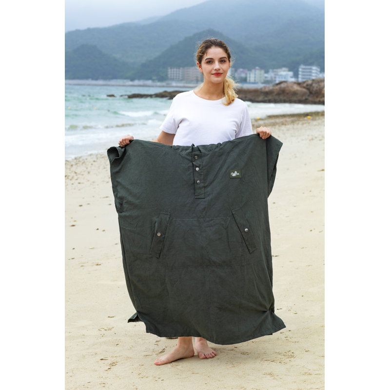 Catalonia BR Ribbed Beach Towel, Green