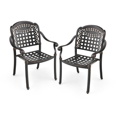 Altariq Stackable Outdoor Patio Dining Armchair