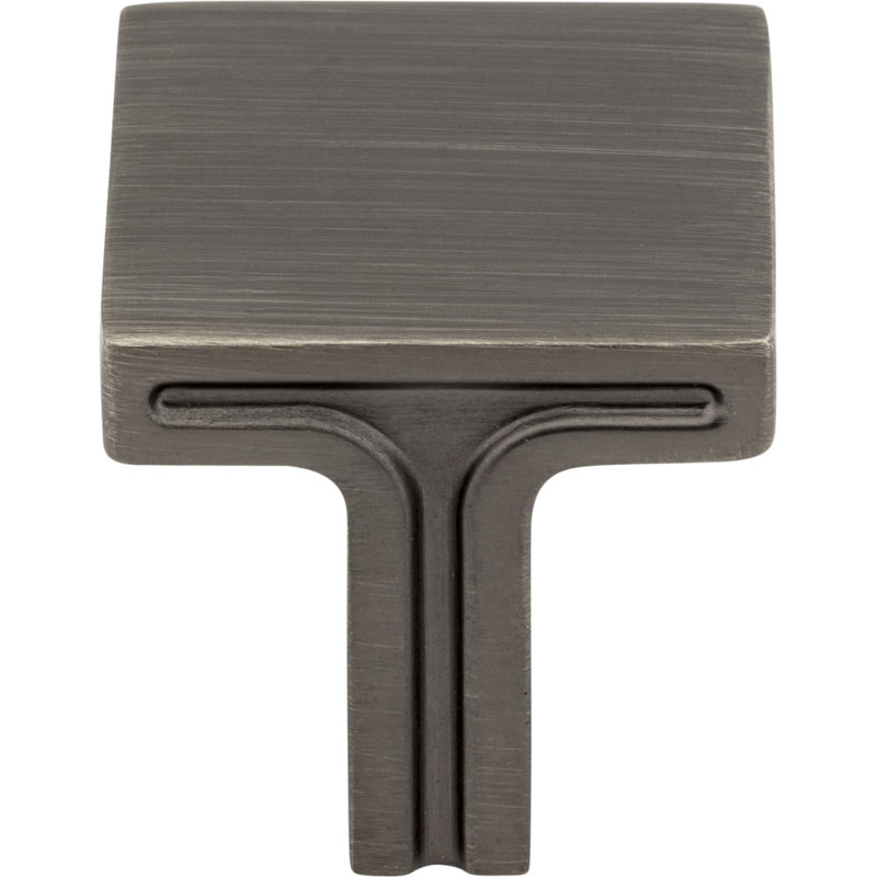 Anwick Square Knob, Brushed Pewter