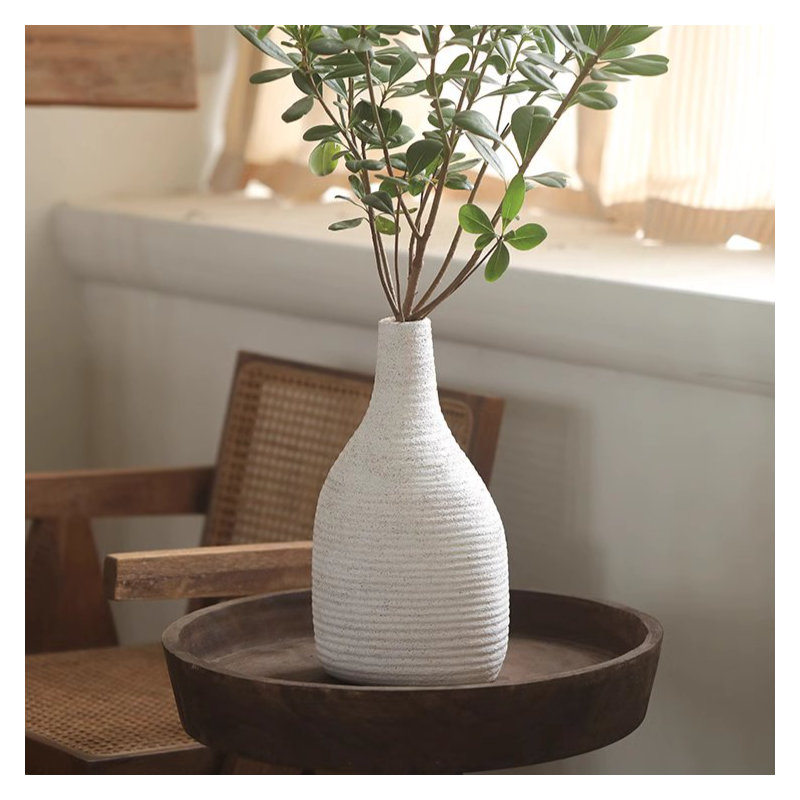 Vase de table en béton / ciment Daryal, H 15,7 po x l 5,9 po x P 5,9 po