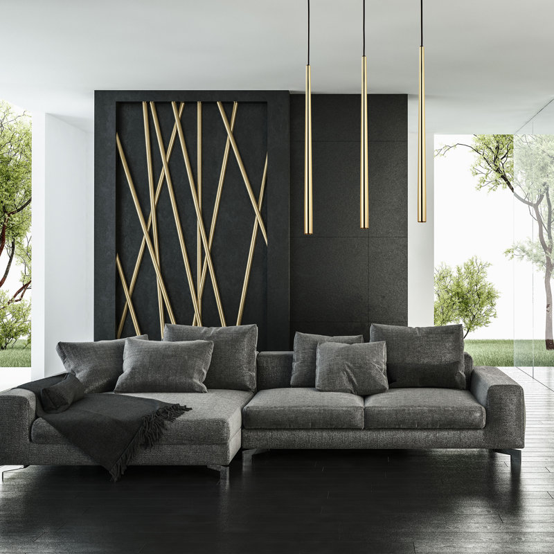 Piano 4 - Light Pendant, Gold colours