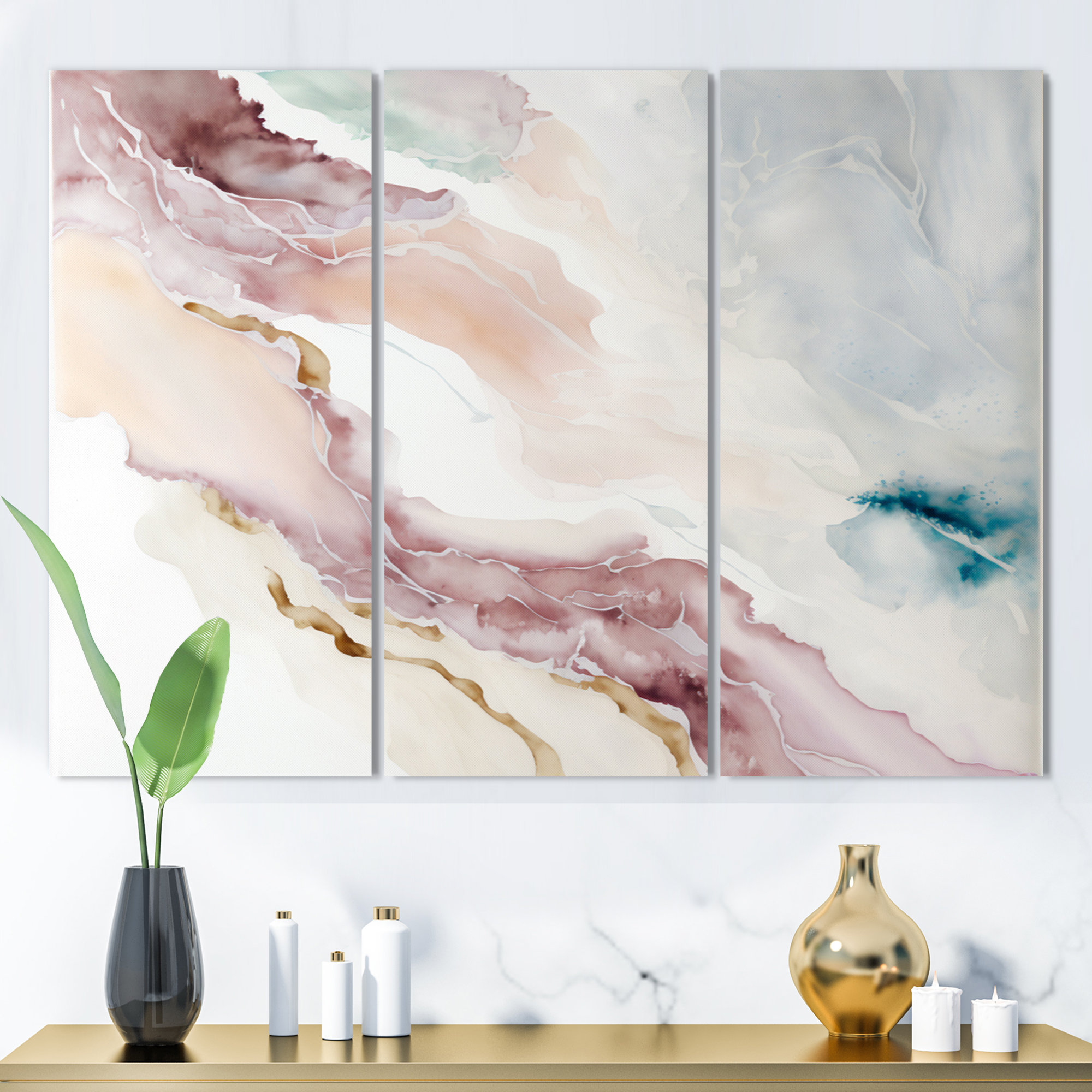 Ivy Bronx Sudden Solitude in Elevated Blush III - Abstract Liquid Ink ...