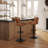 Swivel Upholstered Adjustable Height Counter Stool-88710706