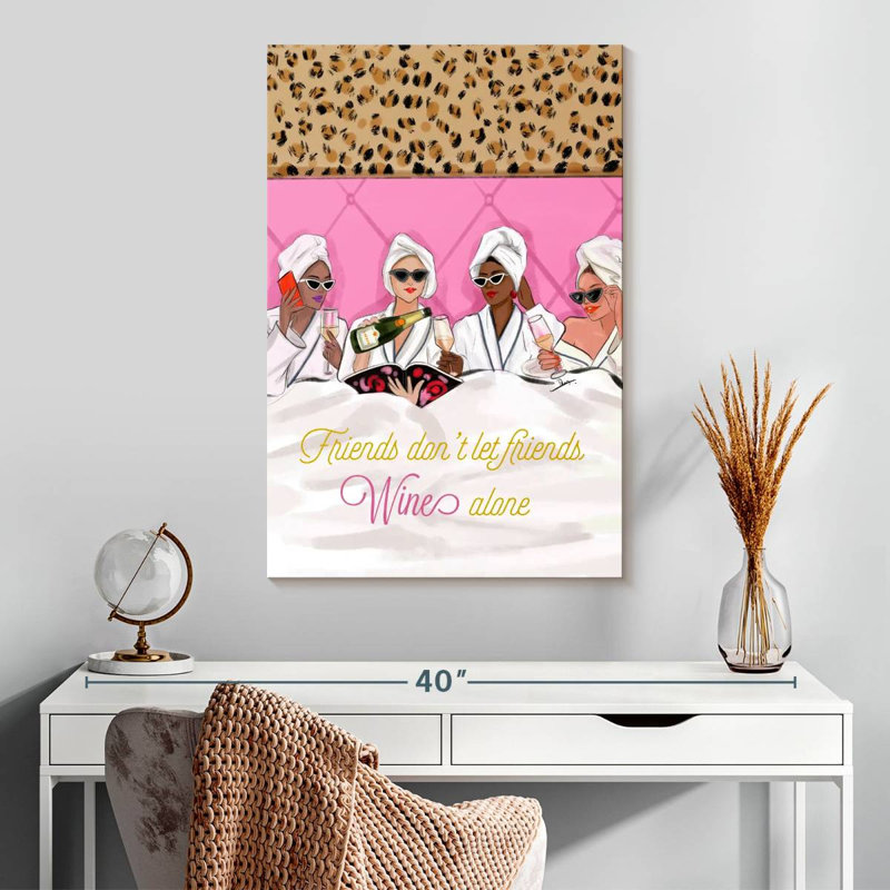 Tergel Friends Don't Let Friends Wine Alone, H 30 po x l 20 po