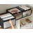 Closet Storage Bins, Extra Large Storage Baskets With Clear Window And Handles, Foldable Fabric Organizer For Clothes, Shelves, Black, 3 Pack-128589688-128589691