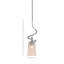 Suspension Sadea Stem Mini présentée en finition nickel brossé avec verre ambré dégradé de 11,4 cm de largeur x 16,5 cm de hauteur-89376505-89376507