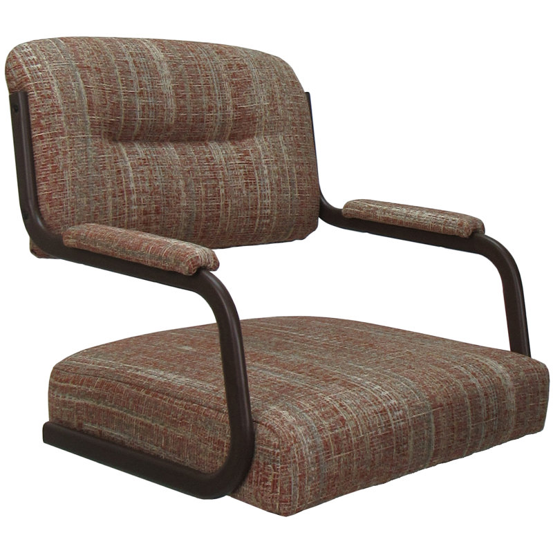 Tabouret de bar pivotant 30 po Jomiah, Brun, Rouge