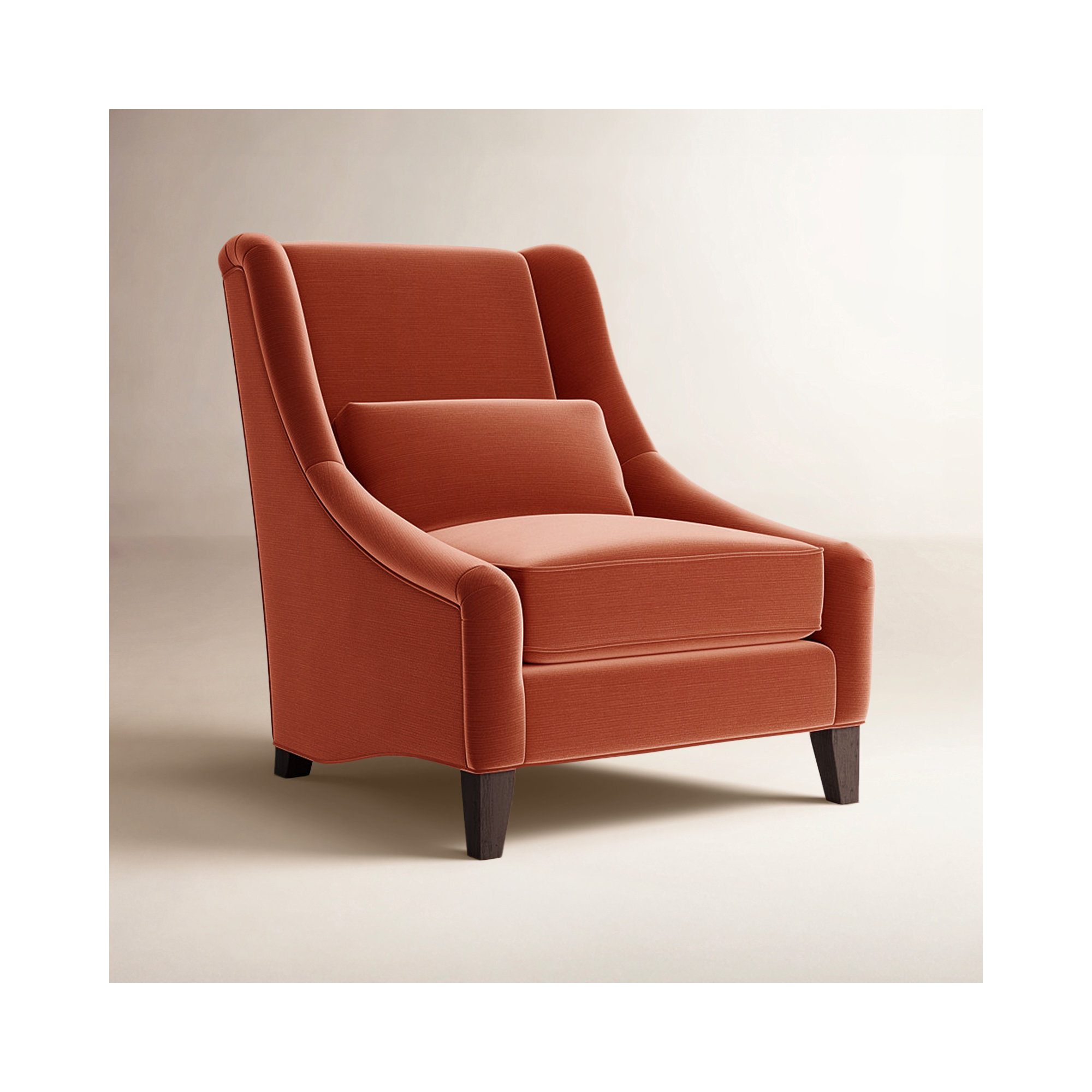 Adriana Chair, Persimmon Cotton