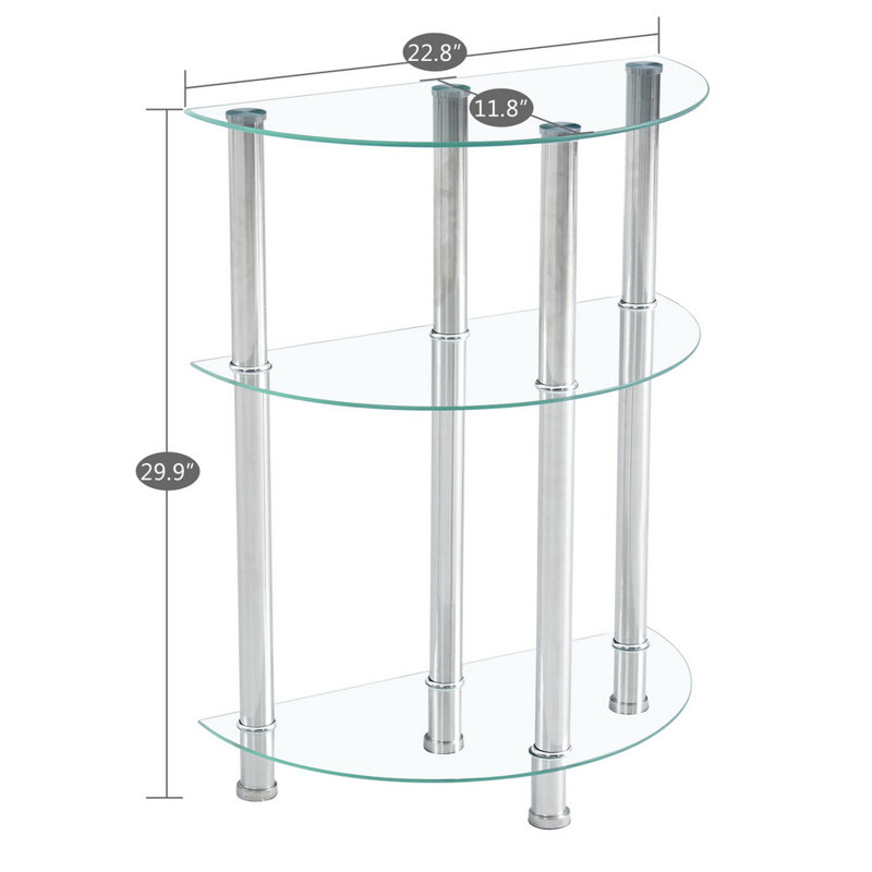 Datrell Glass Top End Table