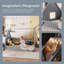 Lit simple superposé au dessus d'un lit double avec échelle, 2 tiroirs de rangement et garde-corps blanc-311323795