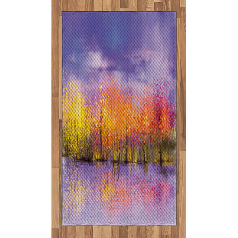 Autumn High Density Long Fiber Poly Threads Decorative Area Rug Carpet, Rectangle 2'7" x 5'