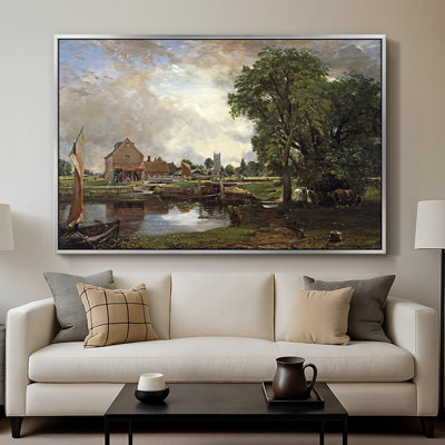 Dedham Lock and Mill, v. 1820 - John Constable, toile tendue avec châssis