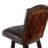 Genuine Brown Leather Tufted Wingback Barstool With Nailhead Trim - Counter & Bar Height