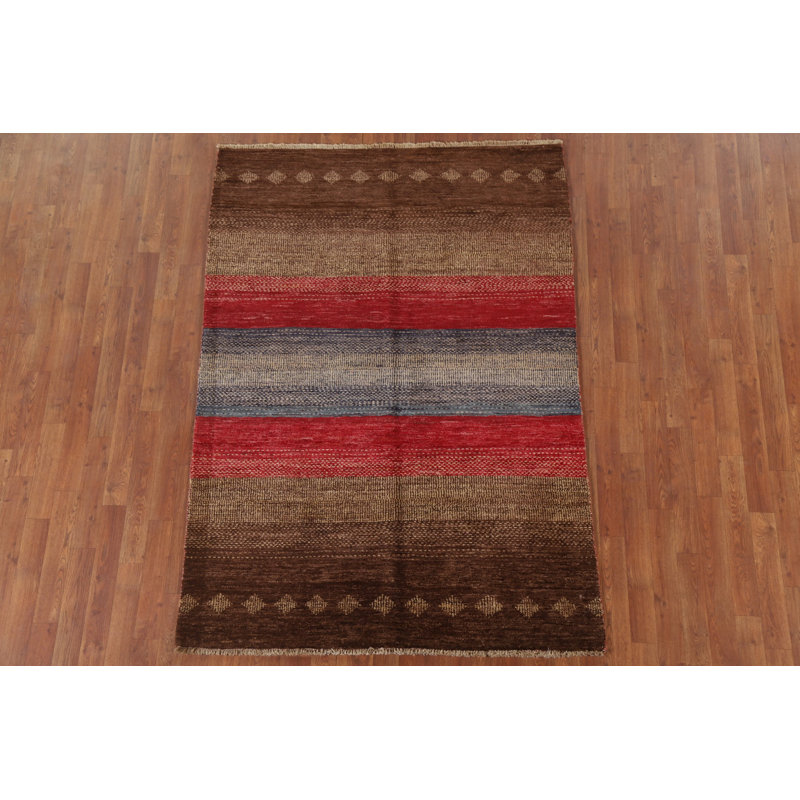 Gabbeh  Striped Area Rug 5x6