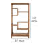 Étagère à livres Tuley, 6 tablettes, bois rustique gris naturel, 70 po