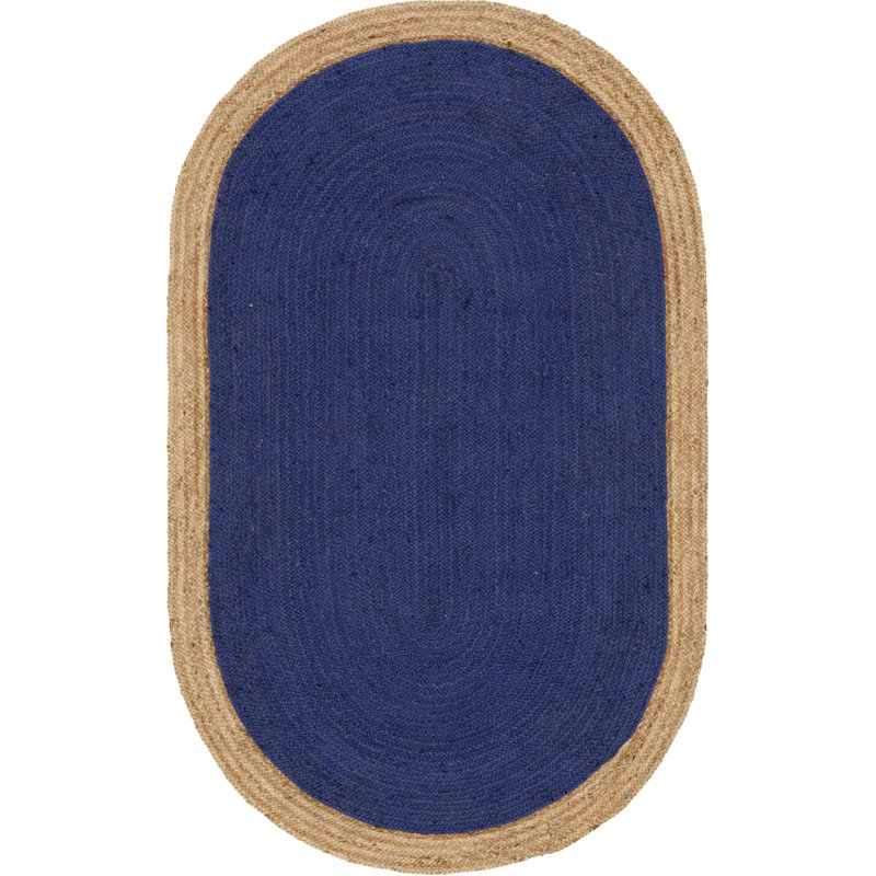 Vagharshag Hand Braided Indoor Rug, Oval 5'1" x 8'