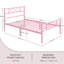 Modern Metal Bed Frame with Cross-design Headboard & Footboard-973026879-940498131