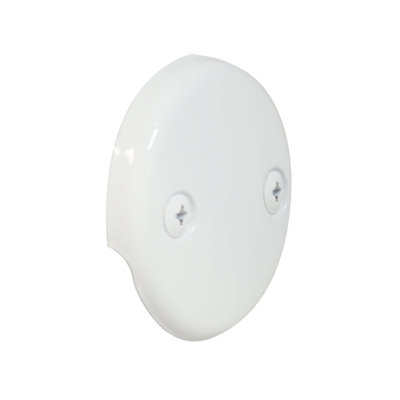 3-1/8" Two-Hole Bathtub Overflow Faceplate and Screws