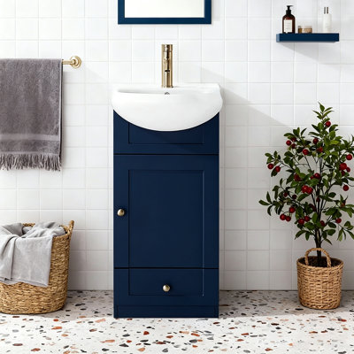 Mini-meuble-lavabo simple 18 po avec lavabo moderne 18 po