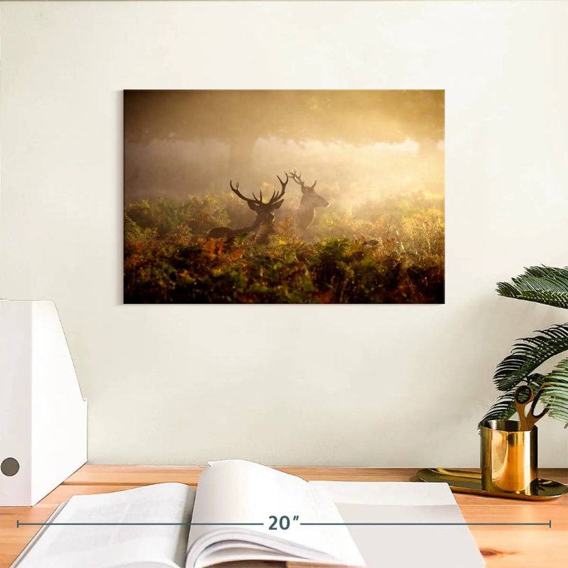 Crowle Misty Morning Deer, H 8 po x l 12 po