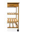 Chariot de cuisine, chariot contemporain avec trois tablettes ouvertes et tiroir de rangement