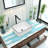 APRESSHUI Bathroom Sink 15'' Ceramic Rectangular Bathroom Sink-98564209