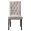 Fauteuil d'appoint en lin et finition beige Yabeina