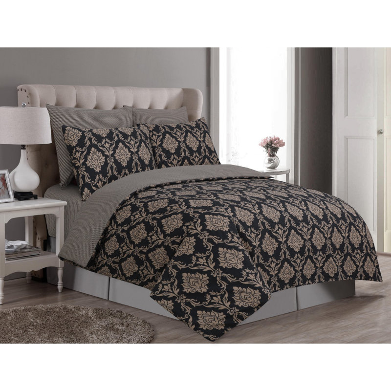 Canady Cotton Geometric Shapes Duvet Cover Set with Pillowcases, Double - 2 Standard Pillowcases, Blue
