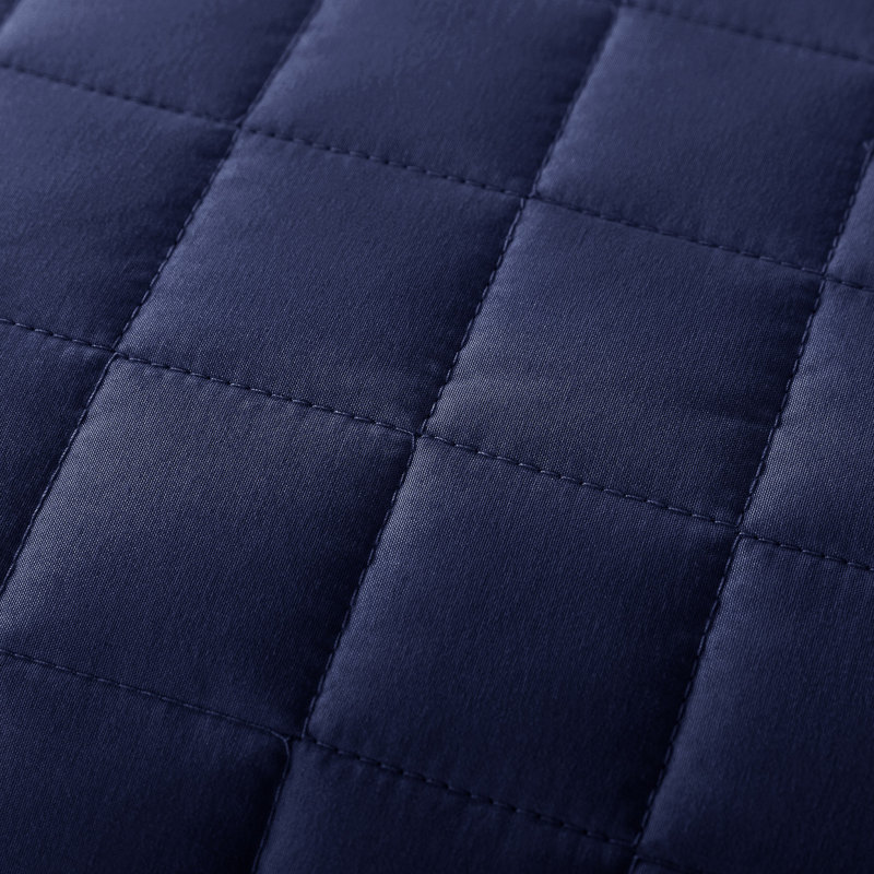 Couverture à tissage géométrique, Très grand, Bleu marine