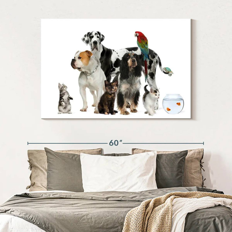 Group Of House Pets, 34" H x 51" W