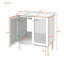 Meuble-lavabo en bois avec lavabo et portes en céramique