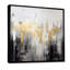 «Dripping Gold White Gray Black Gold - Abstract», reproduction d'art murale-1036608018-1036608022