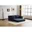 Velours côtelé bleu foncé confortable, idéal pour plusieurs décors relaxants, siège profond, coussin réversible, rembourrage haute densité, espaces de vie sans assemblage requis, requis-120473066