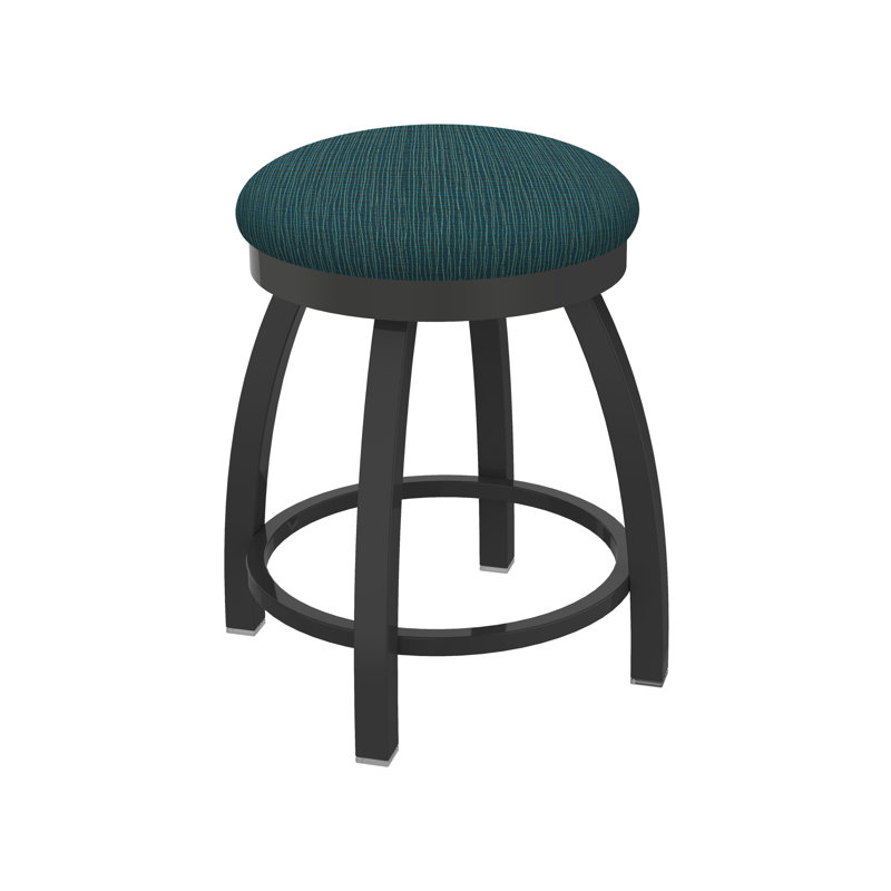 Tabouret de coiffeuse pivotant avec siège rembourré 802 Misha, Étain, Tissu - marée graphique