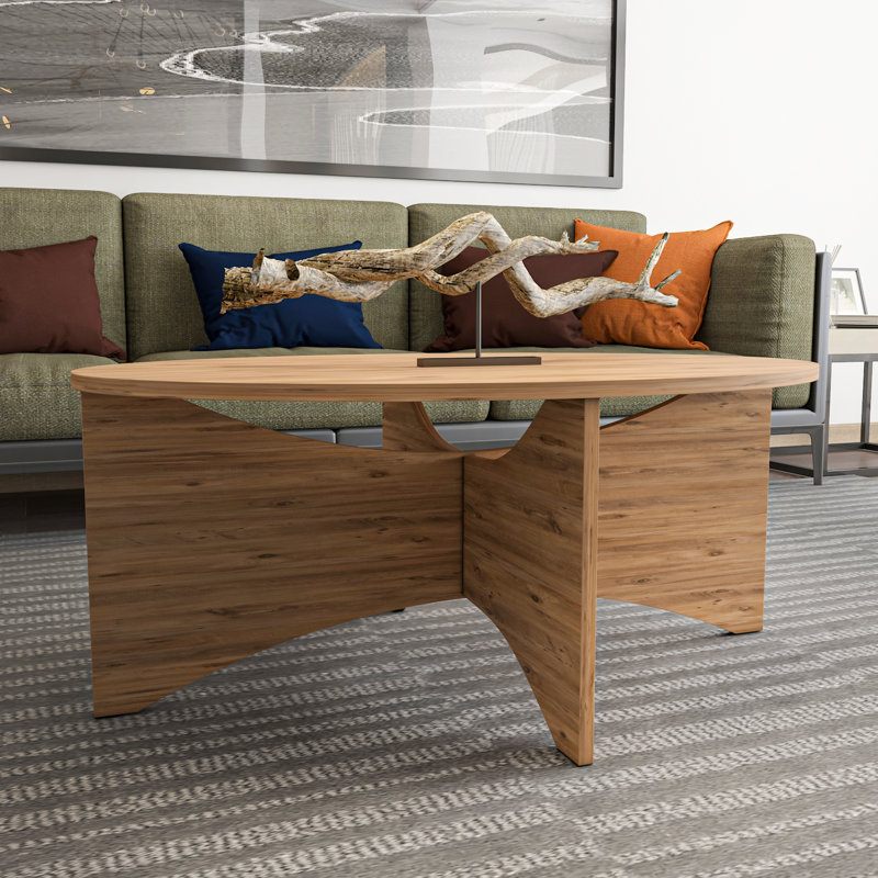 Solo 100 Cm Oval Coffee Table, Beige