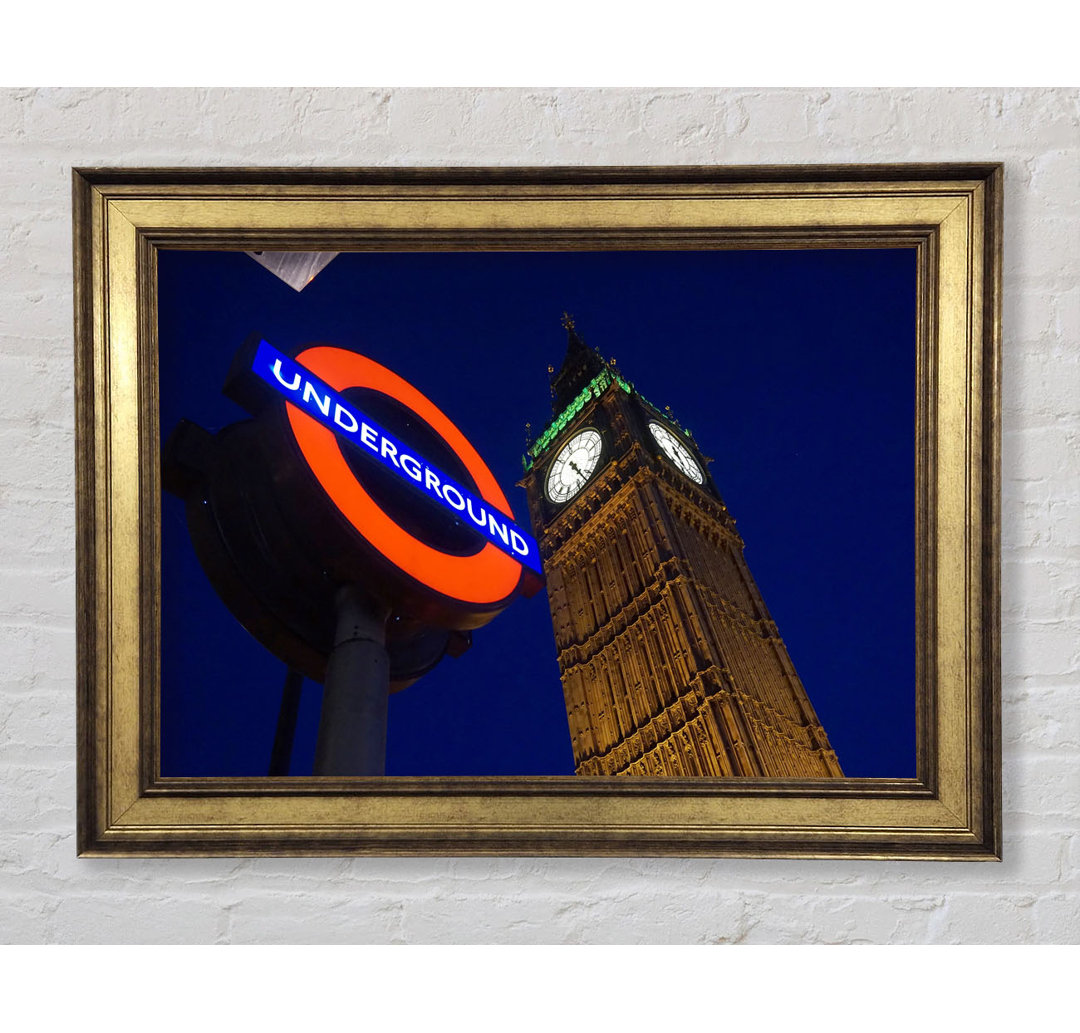 Big Ben Underground - Einzelner Bilderrahmen Kunstdrucke