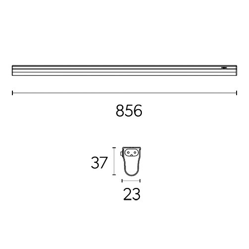Coda Indoor 850mm Under Cabinet Light (White) 1400lm LED Integrated Link Light with IP20 Rating - 4L1/1008