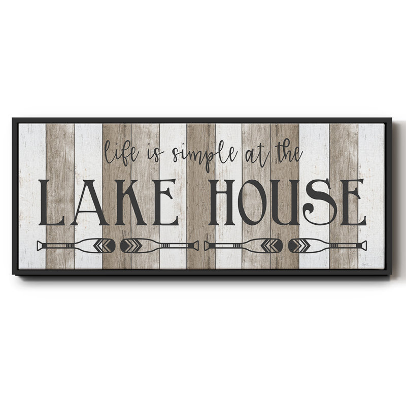 Simple at the Lake House - Toile encadrée, H 8 po x l 20 po