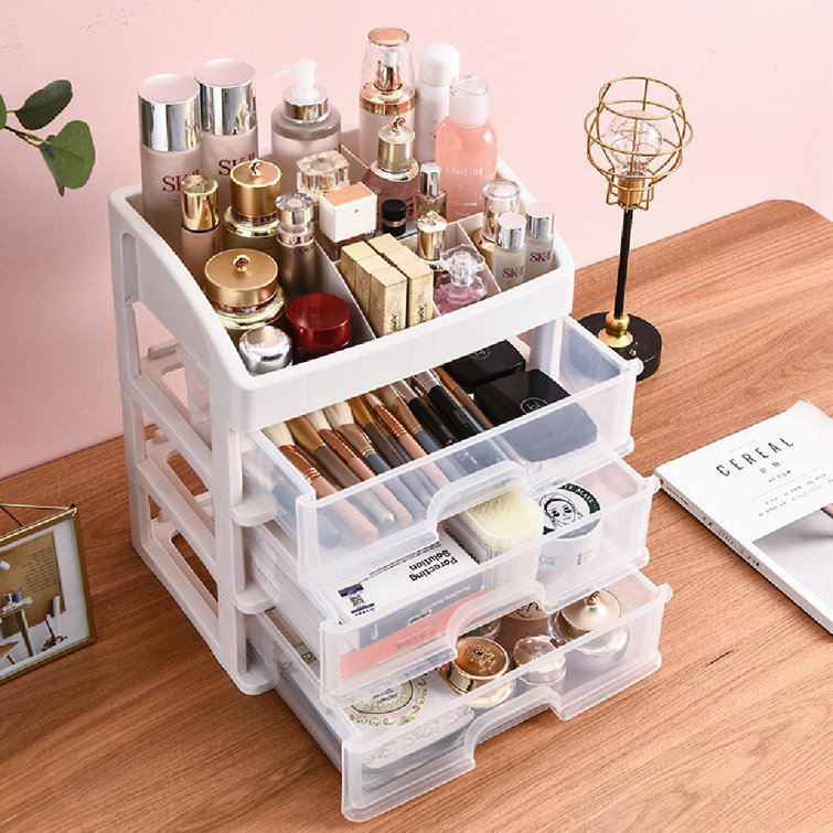 Joylin Makeup Organizer Rebrilliant Finish: White