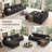 Anureet Modular Sectional Sofa U-Shaped Sleeper Sofa Bed With Storage Space-96012025-125402458-125402455