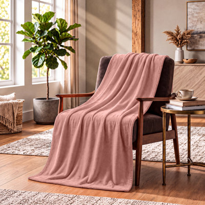 Couverture en molleton doux et moelleux - Jeté en flanelle réversible pour lit et canapé