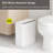 EKO Brio Motion Sensor Trash Can, 10L in White Compact Design, Fingerprint Resistant Trash Bin for Effortless Waste Disposal