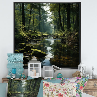 Rivière, forêt, trésor caché, paysage IV