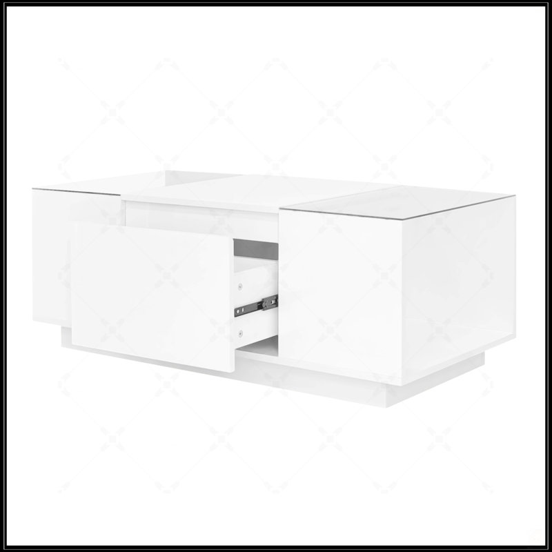 Table basse à DEL, Blanc