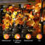 2 Pack Fall Maple Garland with 40 LED String Light- 5.8ft/Piece Artificial Fall Foliage Garland Autumn Decor
